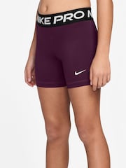 Nike Bordeaux Burgundy 3 Inch Dri-FIT Pro Shorts - Image 3 of 4