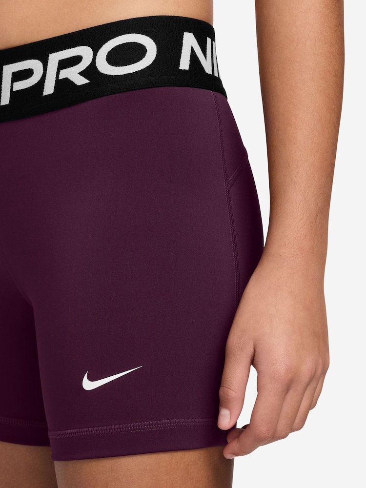 Nike Bordeaux Burgundy 3 Inch Dri-FIT Pro Shorts - Image 4 of 4