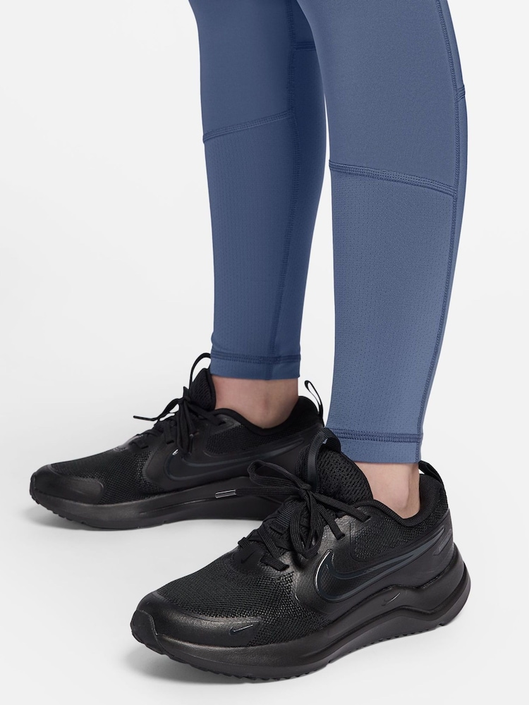 Nike World Indigo Blue Dri-FIT High Waisted Pro Leggings - Image 3 of 3 Nike World Indigo Blue Dri-FIT High Waisted Pro Leggings - Image 3 of 3