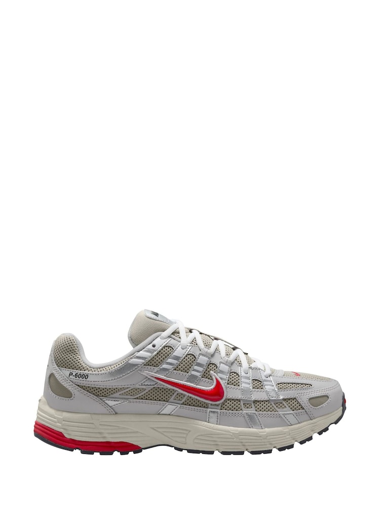 Nike Grey/Red P-6000 Trainers - Image 1 of 4