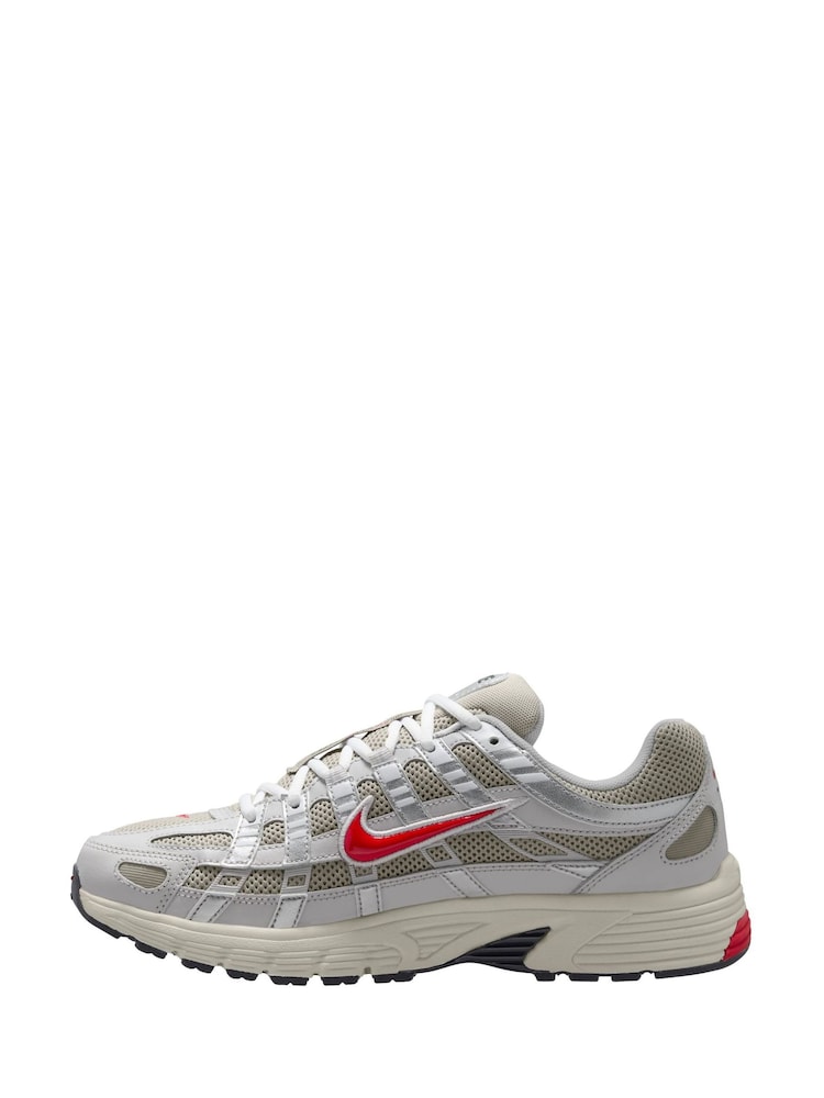 Nike Grey/Red P-6000 Trainers - Image 2 of 4