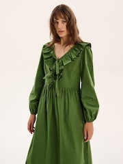 Omnes Green Amy-Leigh 100% Cotton Dress - Image 4 of 5