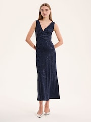 Omnes Navy Iris Maxi Dress - Image 1 of 5