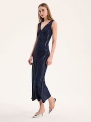 Omnes Navy Iris Maxi Dress - Image 2 of 5