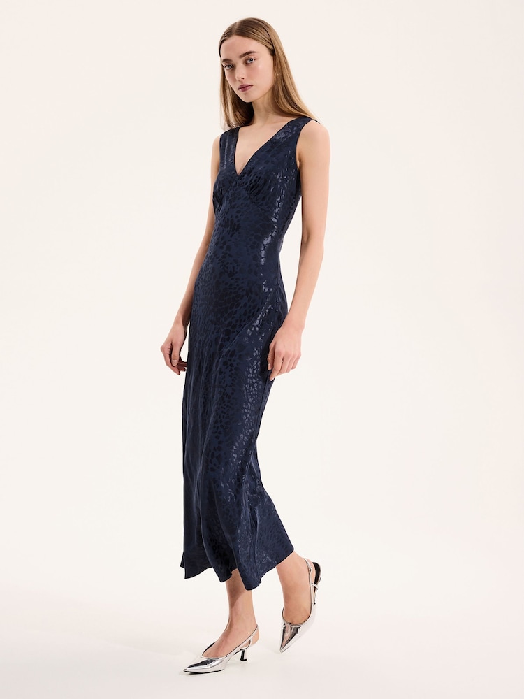 Omnes Navy Iris Maxi Dress - Image 2 of 5