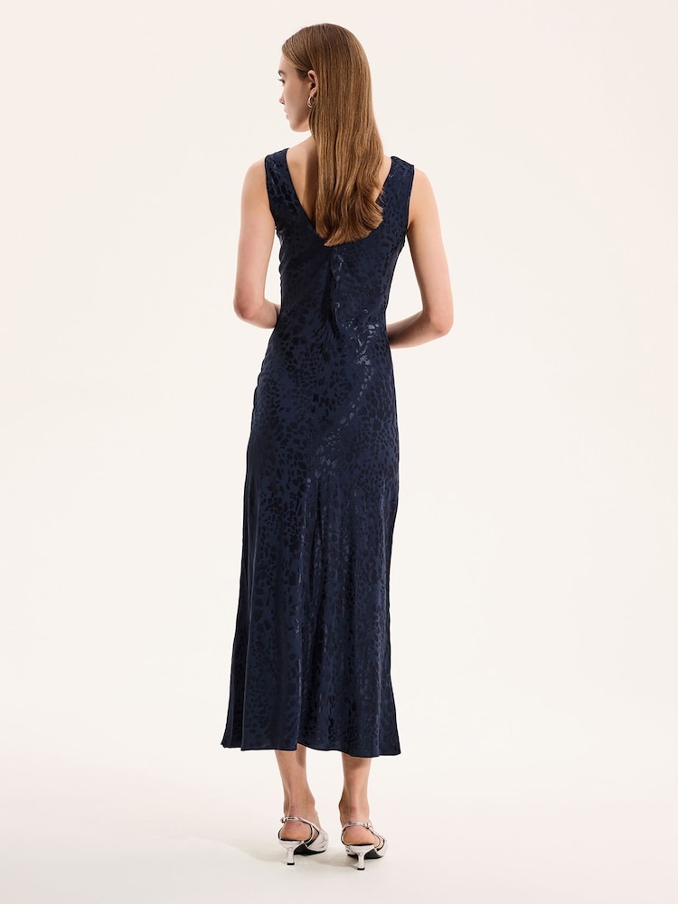 Omnes Navy Iris Maxi Dress - Image 3 of 5