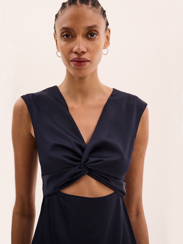 Omnes Blue Marin Twist Front Dress - Image 4 of 5