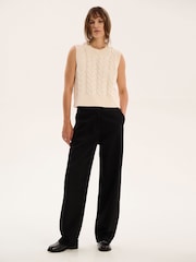 Omnes Cream Bobbi Cable Knit Vest - Image 1 of 5