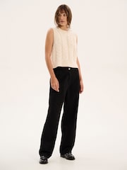 Omnes Cream Bobbi Cable Knit Vest - Image 2 of 5