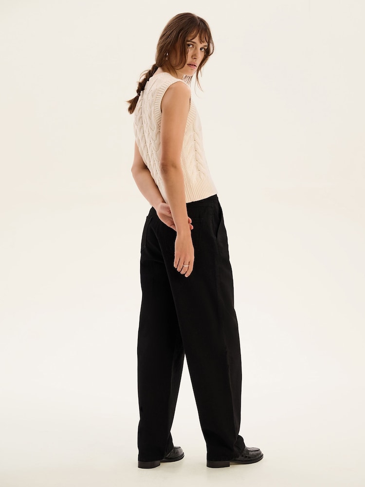 Omnes Cream Bobbi Cable Knit Vest - Image 3 of 5