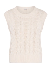 Omnes Cream Bobbi Cable Knit Vest - Image 5 of 5