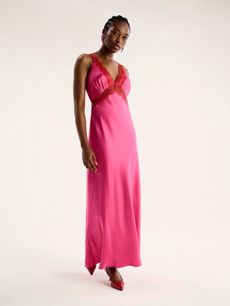 Omnes Pink Aurelia Lace Dress - Image 1 of 5