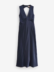 Omnes Navy Nova Maxi Tie Back Dress - Image 1 of 1