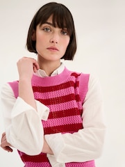 Rosa claro - Omnes Bobbi Cable Knit Vest - Imagen 3 de 5