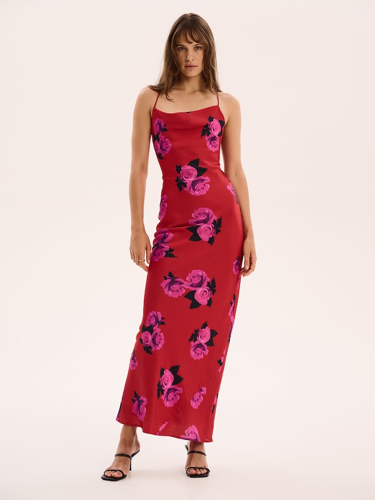 Omnes Red Ginny Maxi Dress - Image 1 of 5