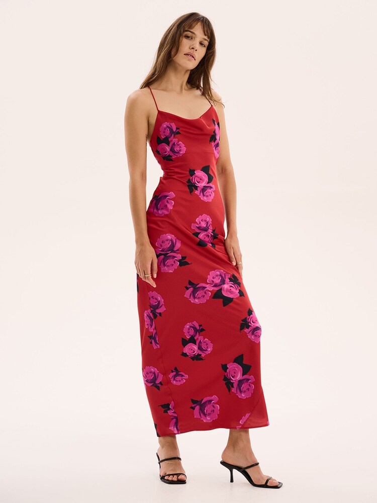 Omnes Red Ginny Maxi Dress