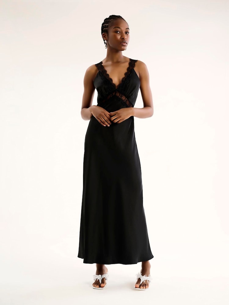 Omnes Black Aurelia Lace Dress - Image 1 of 6