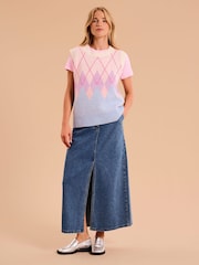 Omnes Pink Bobbi Cable Knit Vest - Image 1 of 4