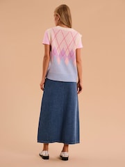 Omnes Pink Bobbi Cable Knit Vest - Image 2 of 4