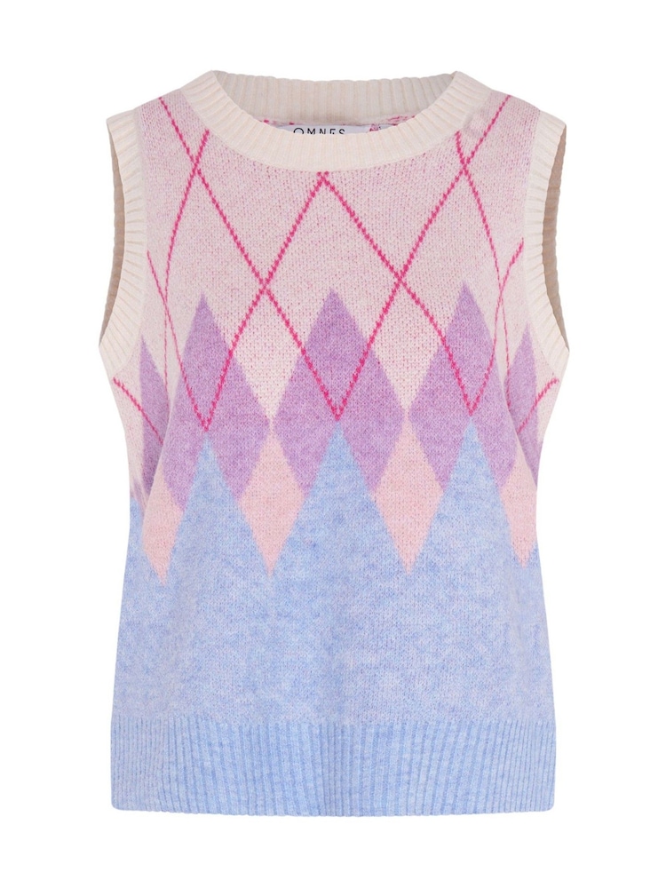 Omnes Pink Bobbi Cable Knit Vest - Image 4 of 4