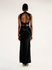 Omnes Black Nova Maxi Tie Back Dress - Image 3 of 5