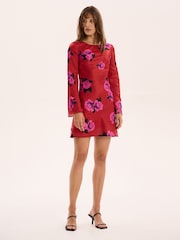 Omnes Red Roberta Mini Dress - Image 1 of 5