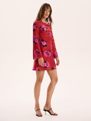 Omnes Red Roberta Mini Dress - Image 3 of 5