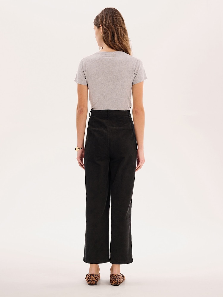 Omnes Black Orielle Cord 100% Cotton Trousers - Image 3 of 5