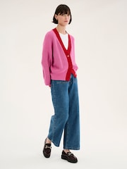 Omnes Pink Hopper 100% Cotton Cardigan - Image 1 of 5