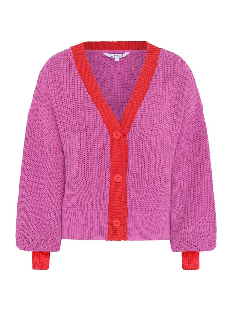 Omnes Pink Hopper 100% Cotton Cardigan - Image 5 of 5 Omnes Pink Hopper 100% Cotton Cardigan - Image 5 of 5