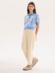 Omnes Blue Haisley Floral Print 100% Cotton Jumper - Image 2 of 4