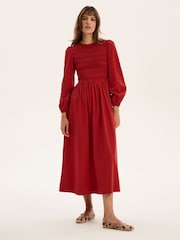 Omnes Red Saint 100% Cotton Dress - Image 1 of 5