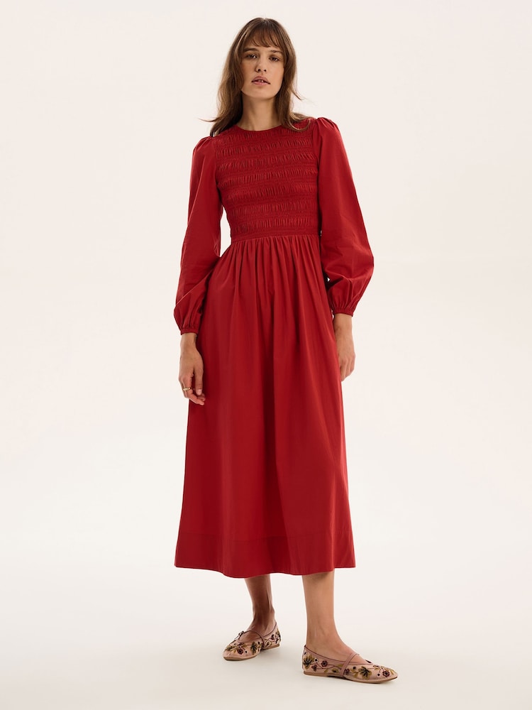 Omnes Red Saint 100% Cotton Dress - Image 1 of 5