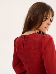 Omnes Red Saint 100% Cotton Dress - Image 4 of 5