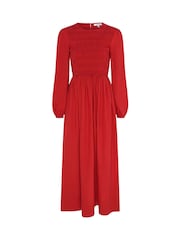 Omnes Red Saint 100% Cotton Dress - Image 5 of 5