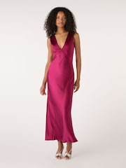 Omnes Magneta Nova Maxi Tie Back Dress - Image 1 of 5