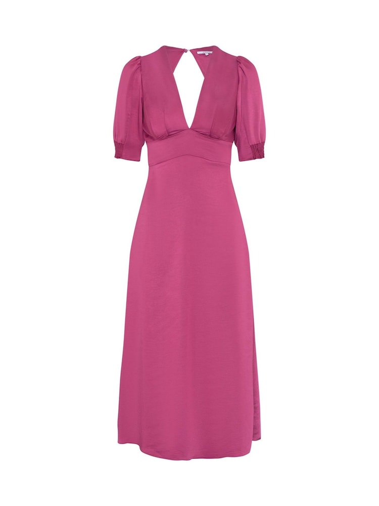 Omnes Pink Odette Midi Tie Back Dress - Image 5 of 5 Omnes Pink Odette Midi Tie Back Dress - Image 5 of 5