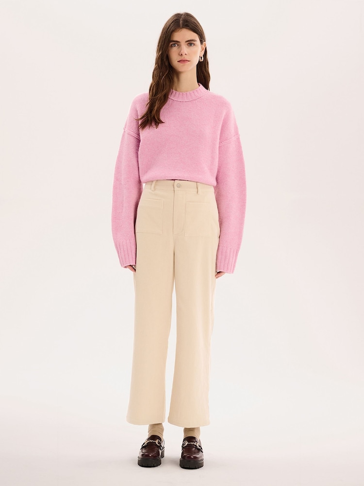Кремовый - Omnes Orielle Cord 100% Cotton Trousers - Image 1 of 5