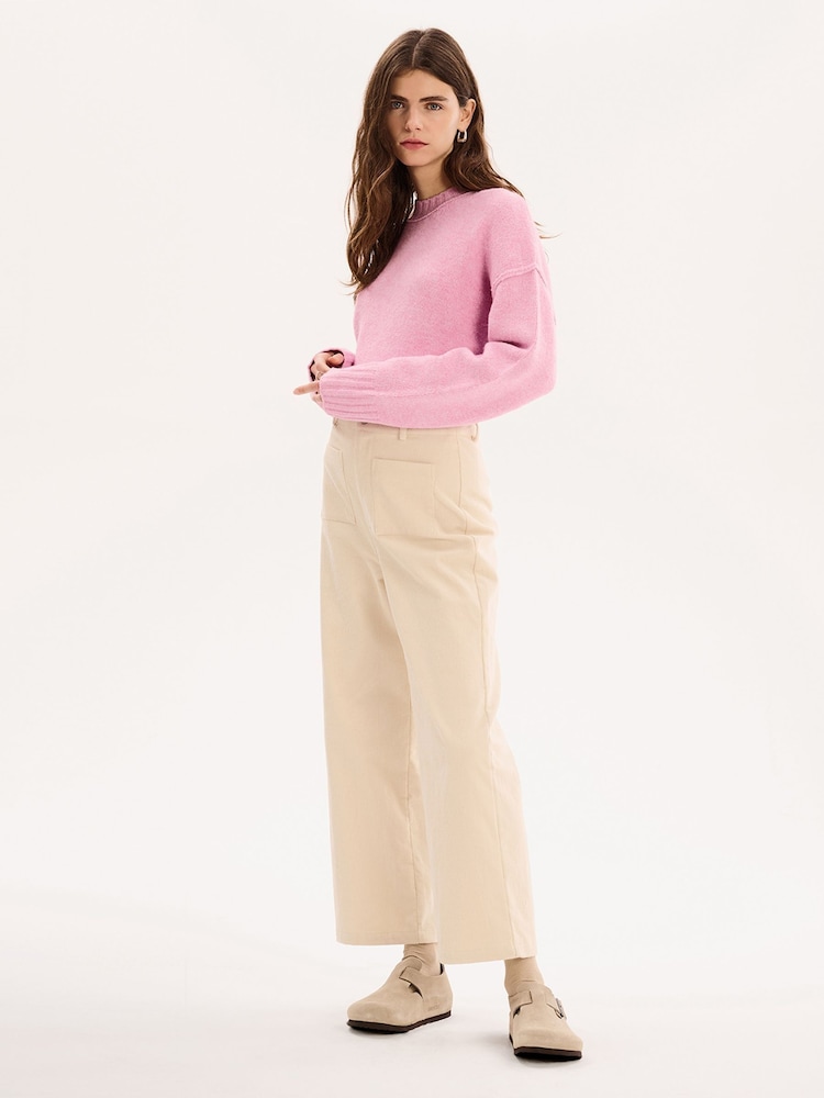 Кремовый - Omnes Orielle Cord 100% Cotton Trousers - Image 2 of 5