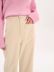Кремовый - Omnes Orielle Cord 100% Cotton Trousers - Image 4 of 5