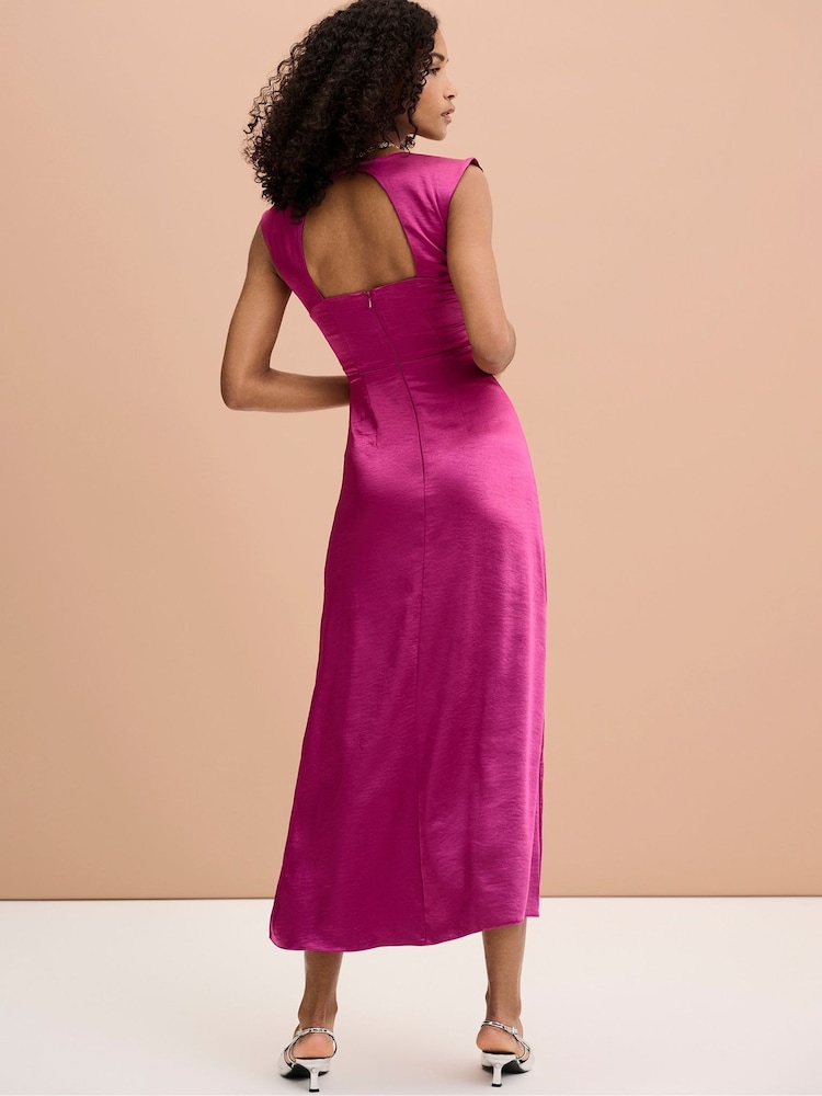 Omnes Pink Marin Twist Front Dress - Image 2 of 4