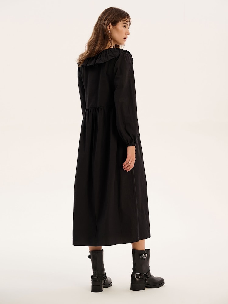Negru - Rochie din bumbac Omnes Amy-Leigh 100% - Image 3 of 5