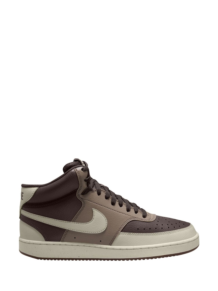 Nike Brown Court Vision Mid Trainers - Image 1 of 4