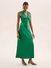 Omnes Green Nova Maxi Tie Back Dress - Image 2 of 5