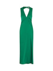 Omnes Green Nova Maxi Tie Back Dress - Image 5 of 5
