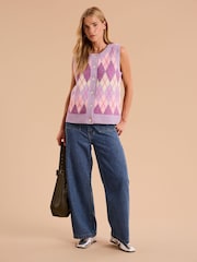 Omnes Purple Matilda Button Through Vest - Image 1 of 5