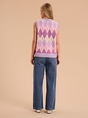 Omnes Purple Matilda Button Through Vest - Image 3 of 5