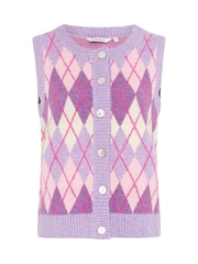 Omnes Purple Matilda Button Through Vest - Image 5 of 5