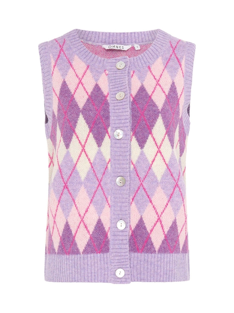 Omnes Purple Matilda Button Through Vest - Image 5 of 5