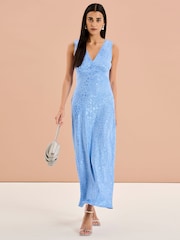 Omnes Blue Iris Maxi Dress - Image 3 of 5
